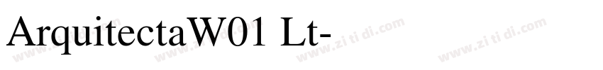 ArquitectaW01 Lt字体转换
